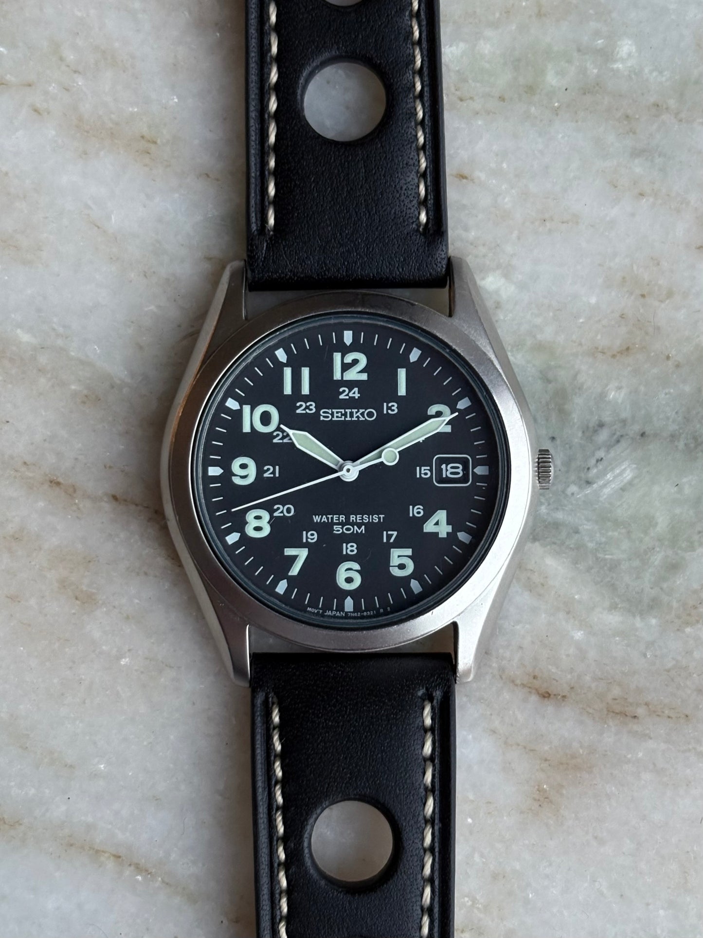 Seiko Field: military style men’s quartz watch