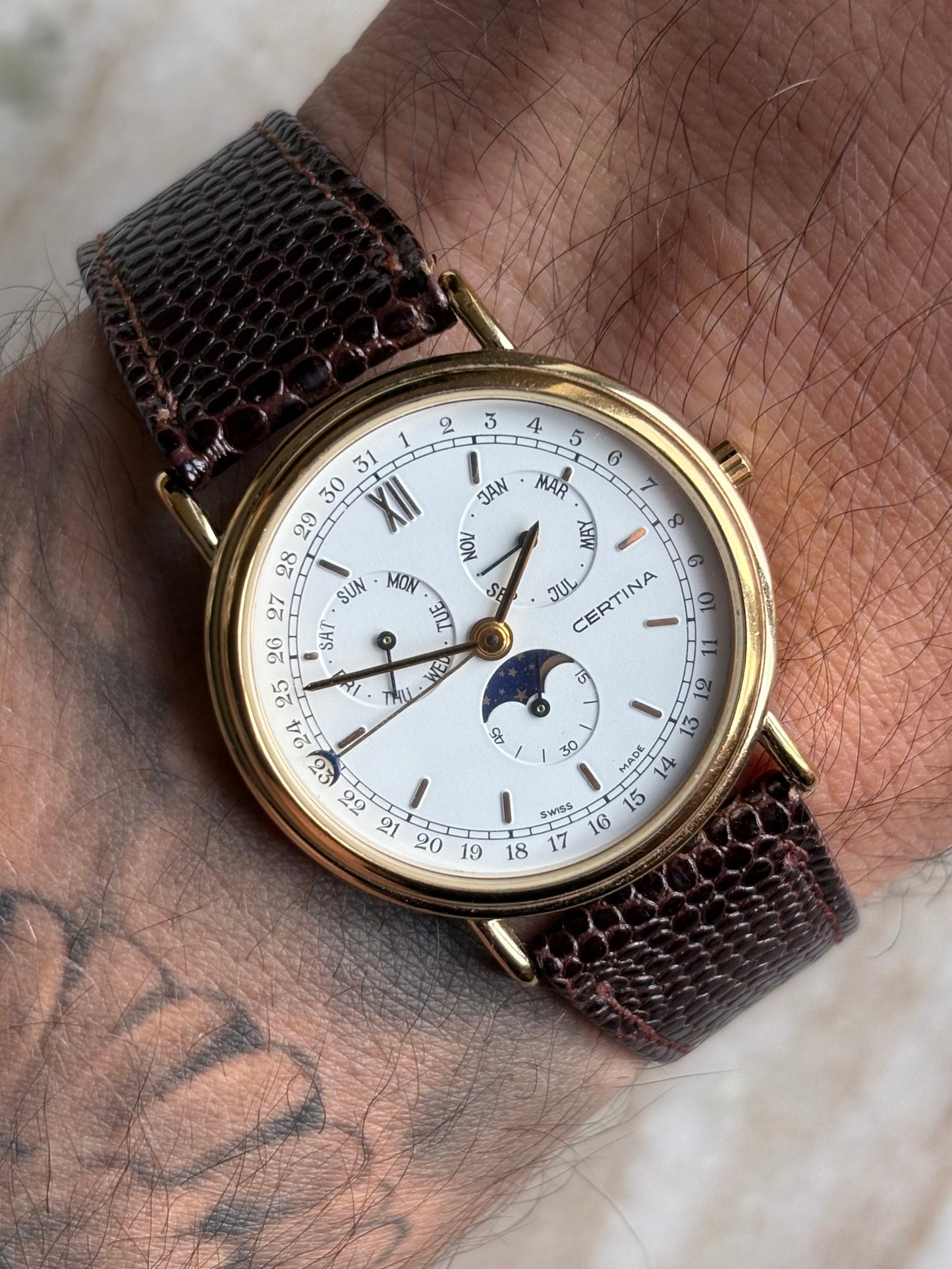Certina Triple Calendar Moonphase men’s quartz watch