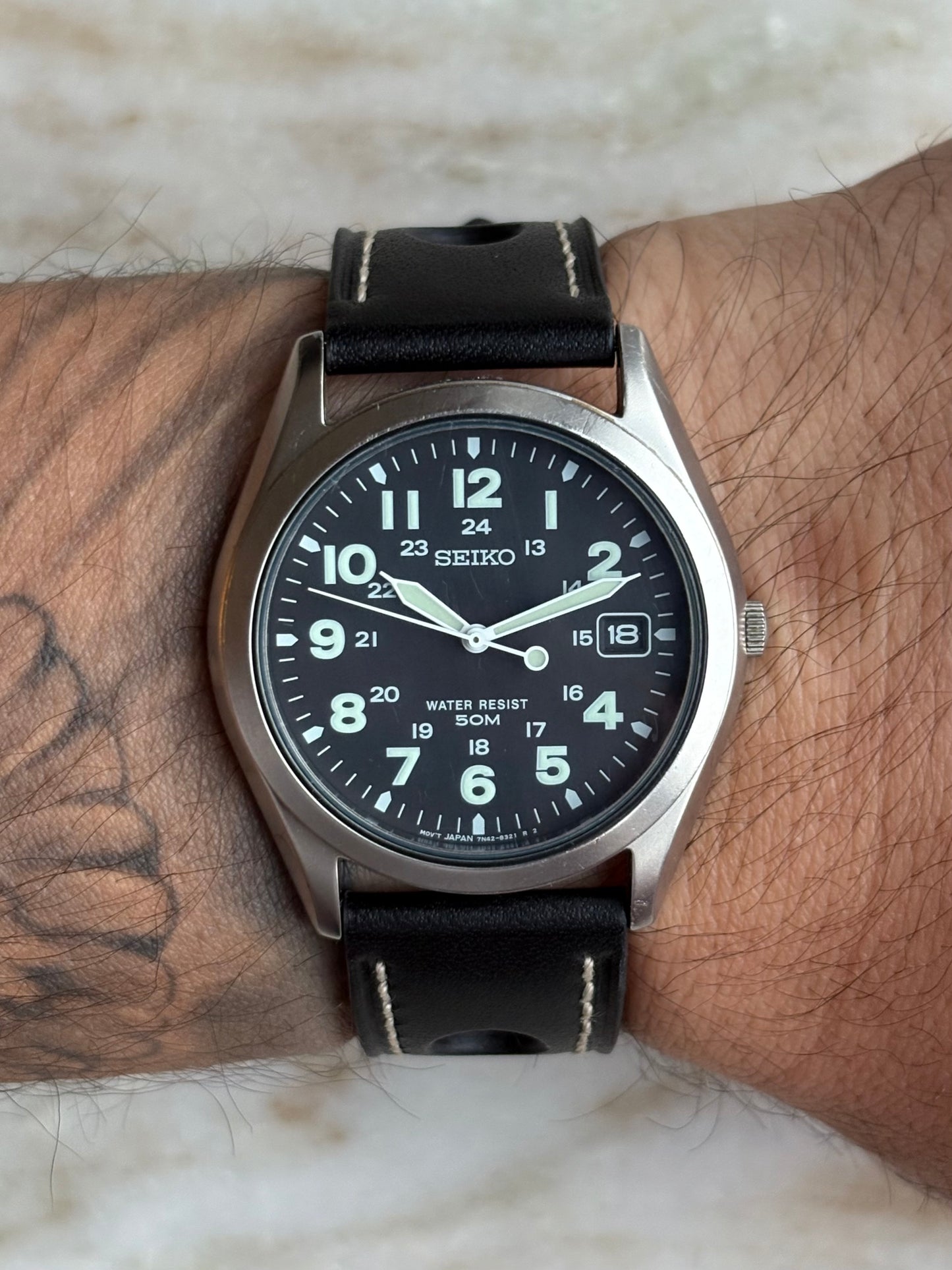 Seiko Field: military style men’s quartz watch