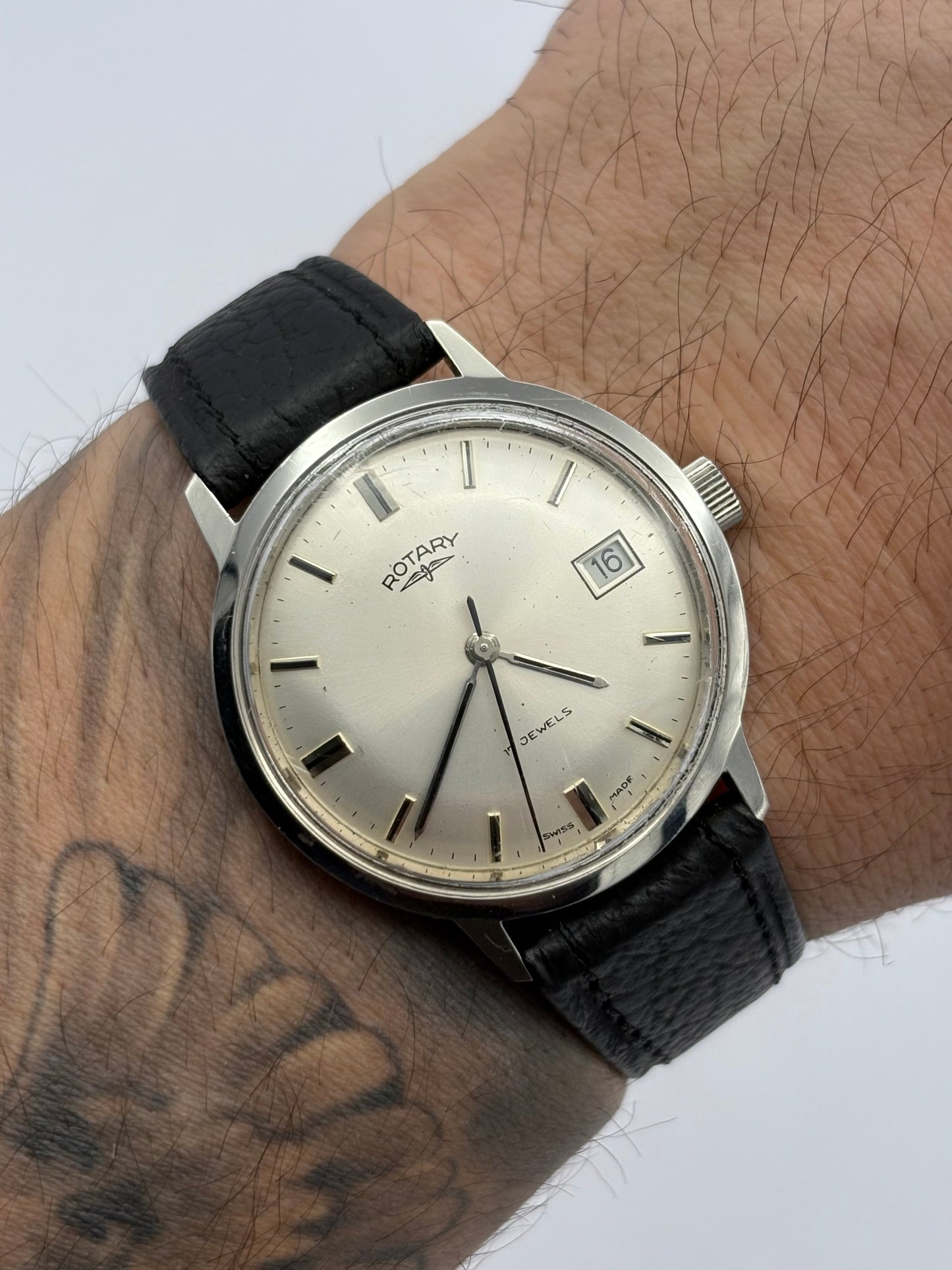 Rotary 17 jewels manual wind 1960s vintage watch