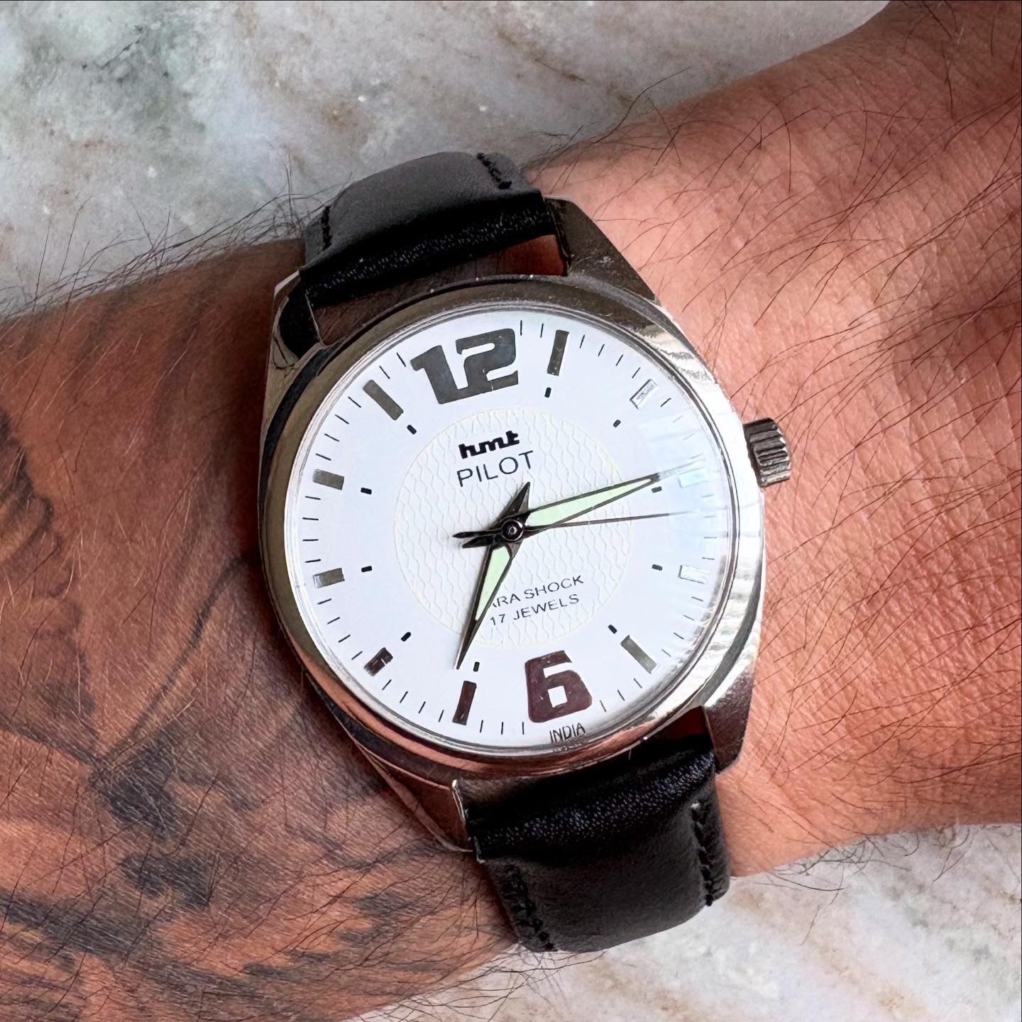 HMT Pilot 17 Jewels Parashock: Manual Wind Vintage Men’s Watch