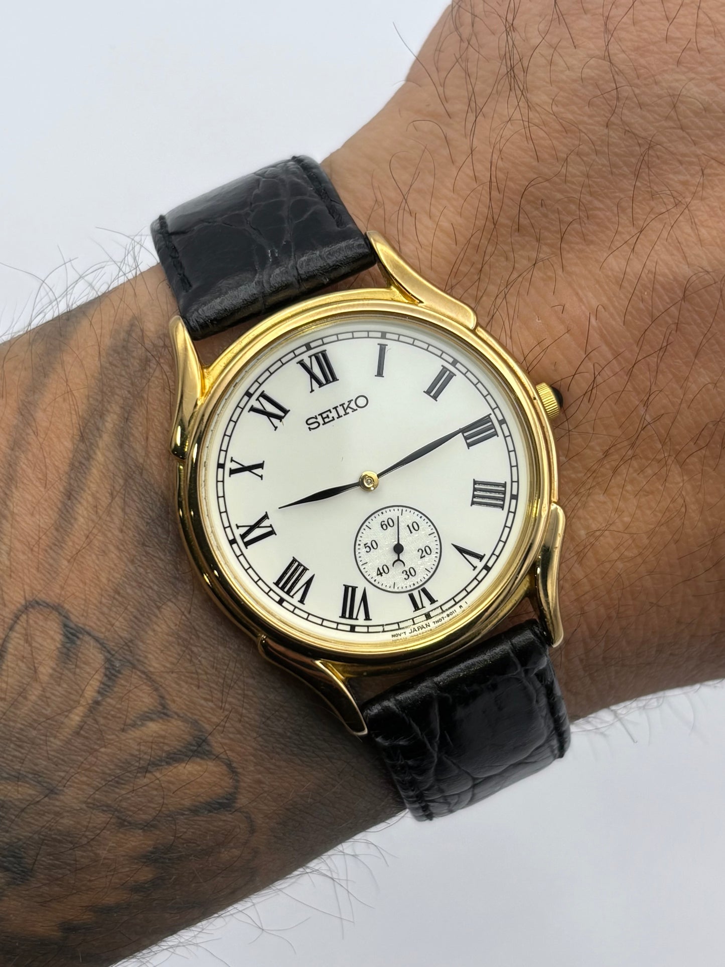 Vintage 1996 Seiko "Small Seconds" Classic Dress Watch (Ref. 7N07-9000)
