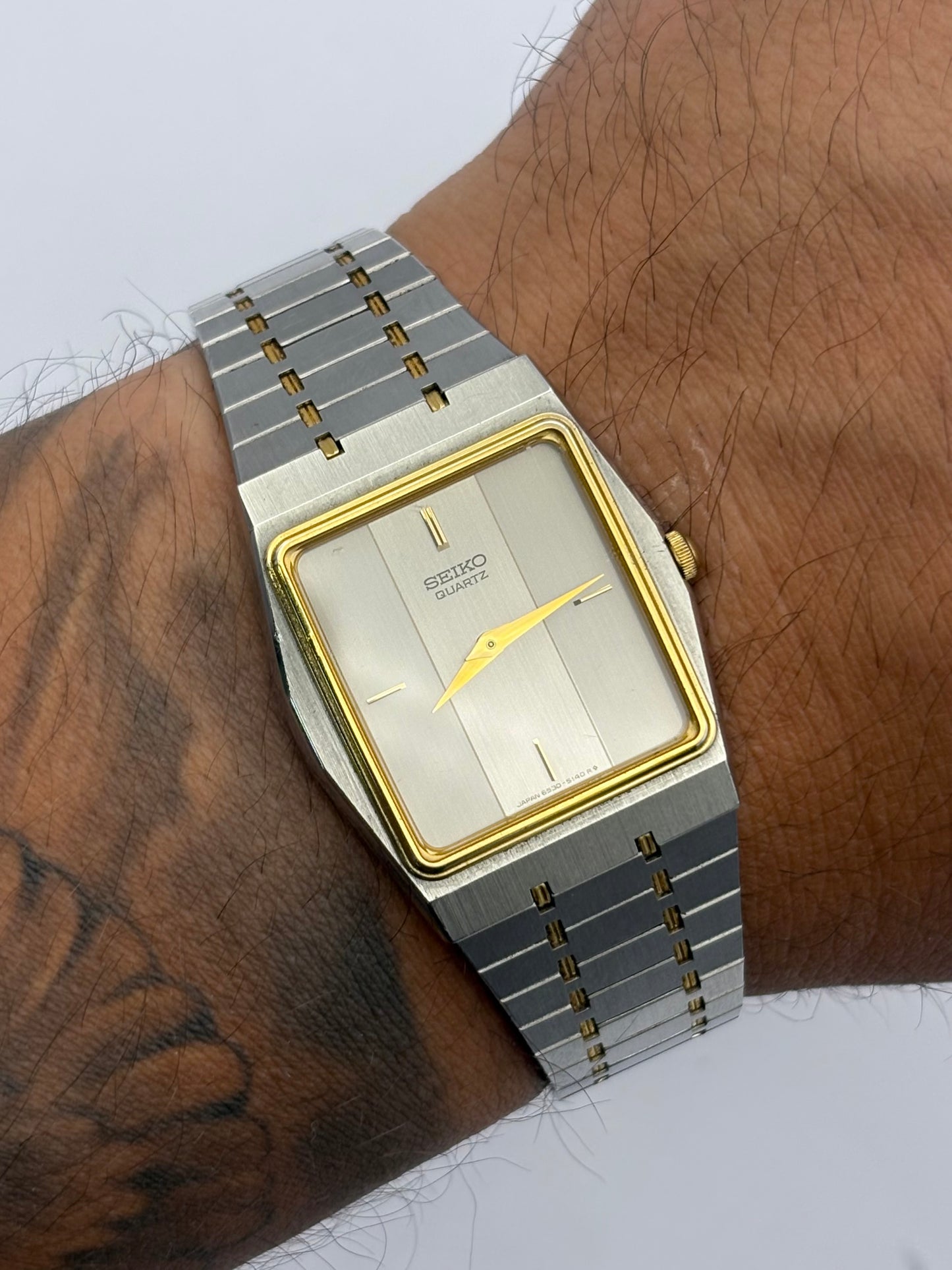 Seiko Tank 2-tone vintage men’s/Unisex watch: 1983