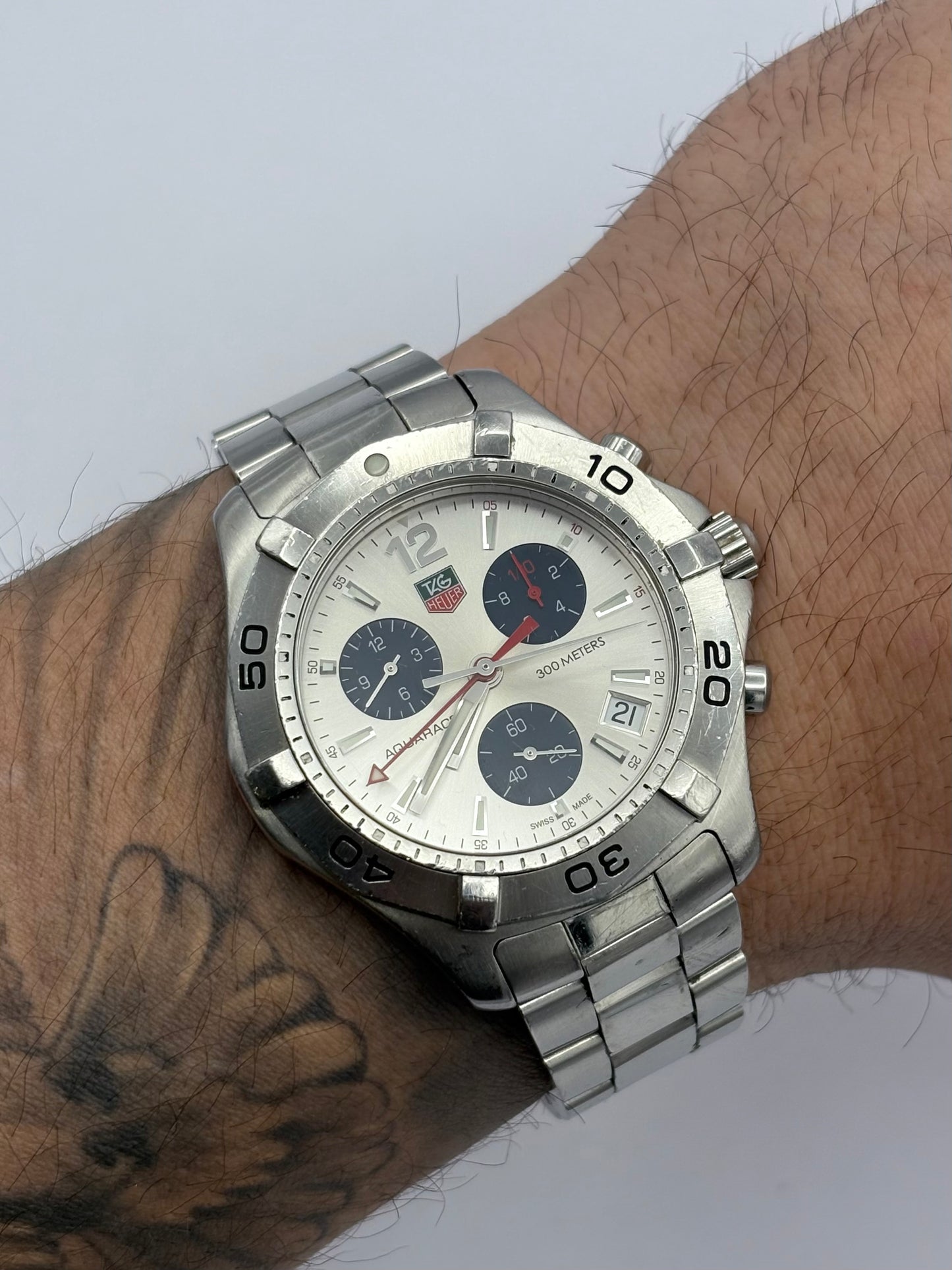 Tag Heuer Aqua racer CAF1111 Chronograph Quartz men’s watch.