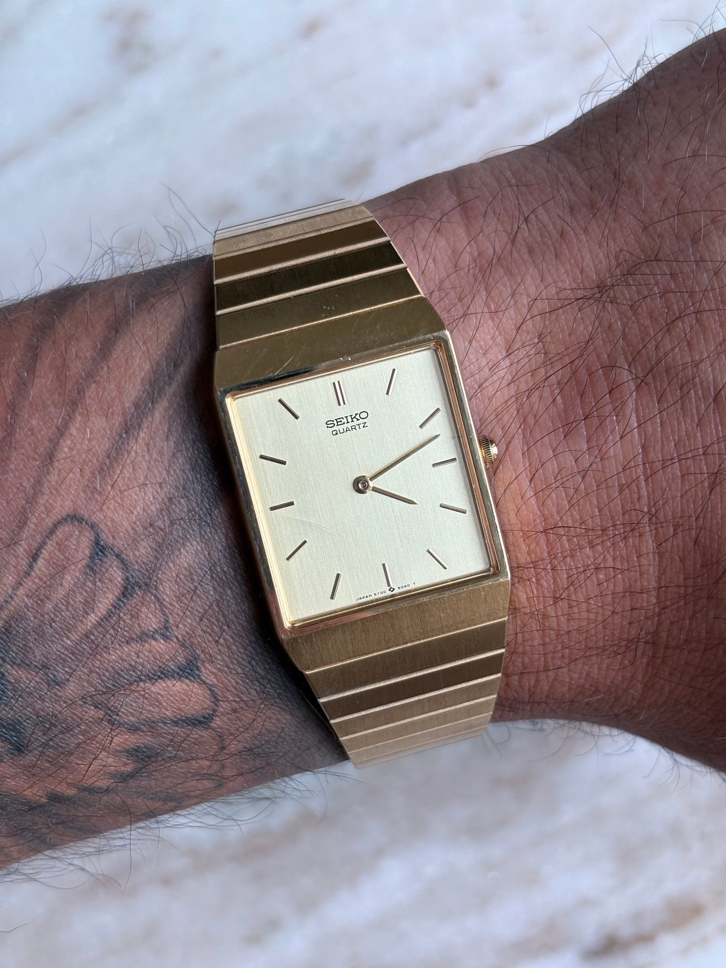 Seiko Tank Quartz Men’s Watch