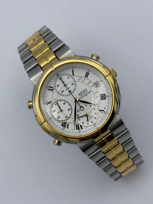 Seiko quartz chronograph alarm vintage men’s watch