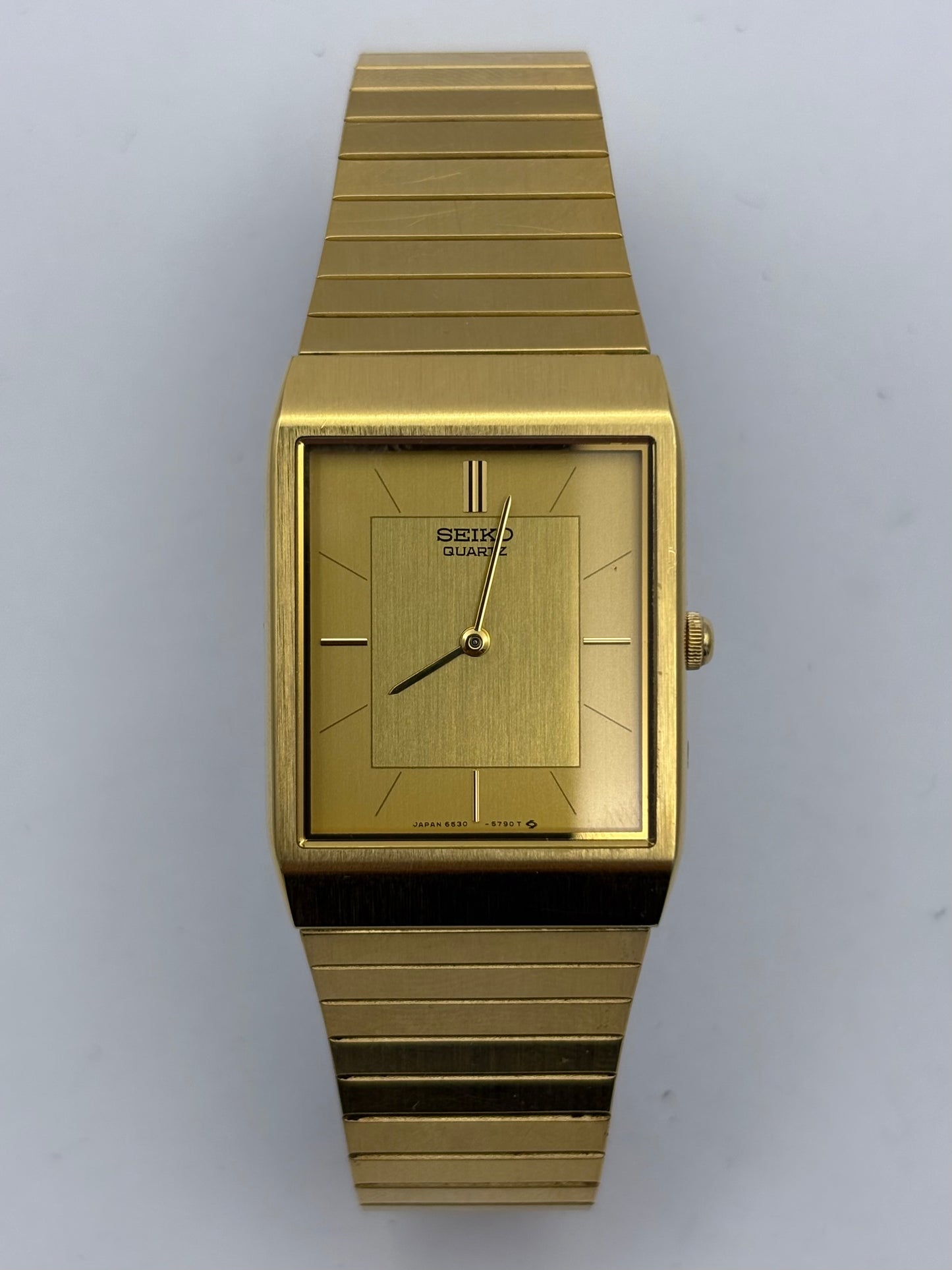Seiko Tank vintage men’s quartz watch: 1986 full set