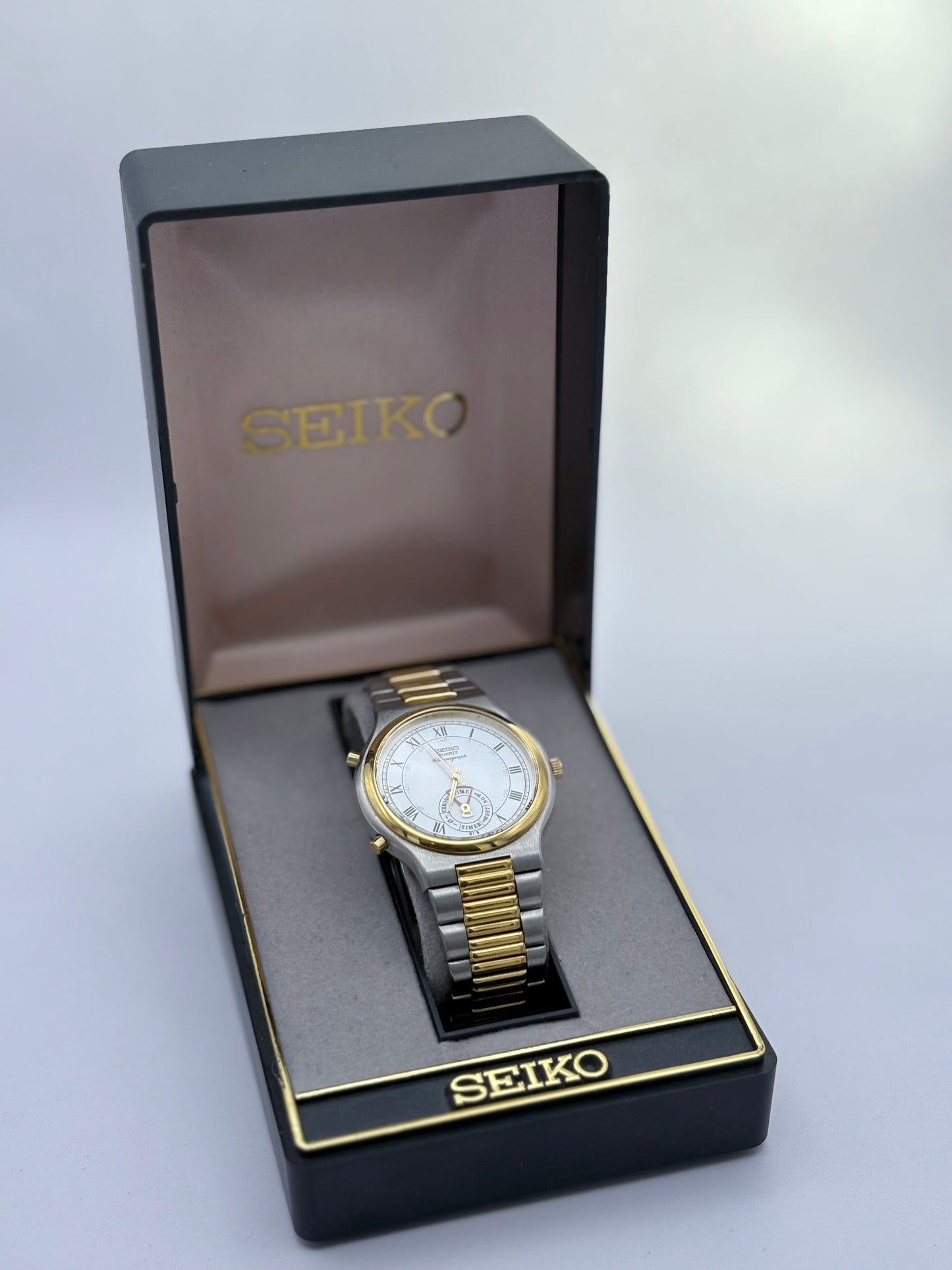 Seiko ‘Dancing hands’ alarm Chronograph Quartz men’s watch