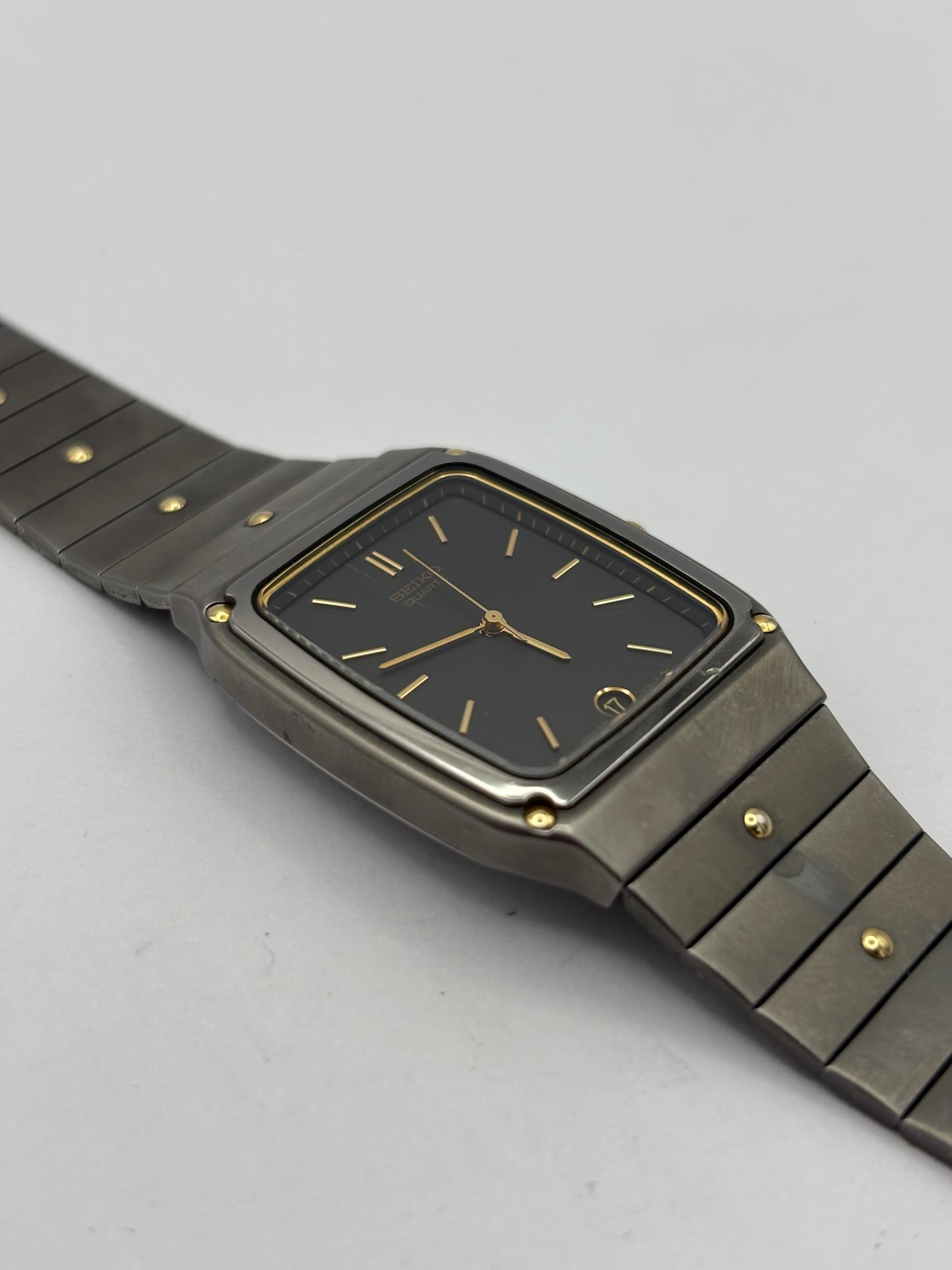 Seiko Tank 2-tone men’s watch: 1980s