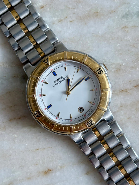 Seiko Présage Quartz: 1990 Vintage men’s watch