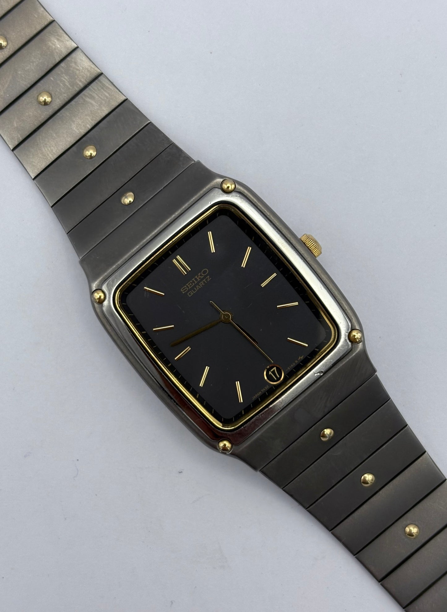 Seiko Tank 2-tone men’s watch: 1980s