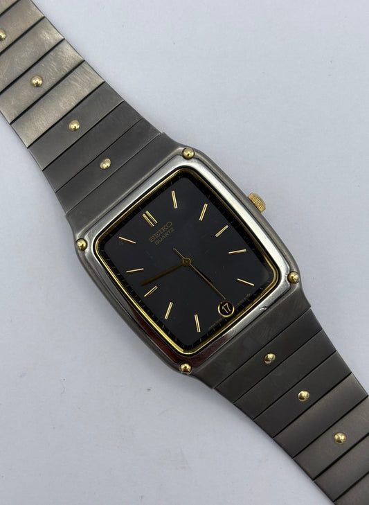 Seiko Tank 2-tone men’s watch: 1980s