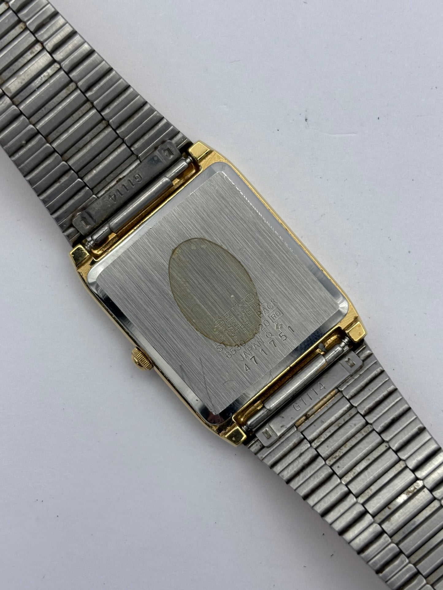Seiko Tank vintage men’s quartz watch: 1986 full set