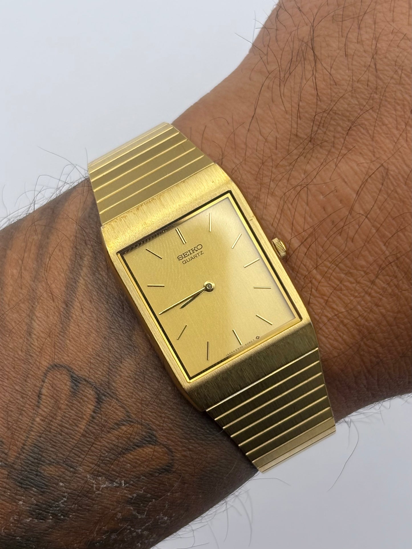 Seiko Tank ref: 6530-5420 men’s watch 1984