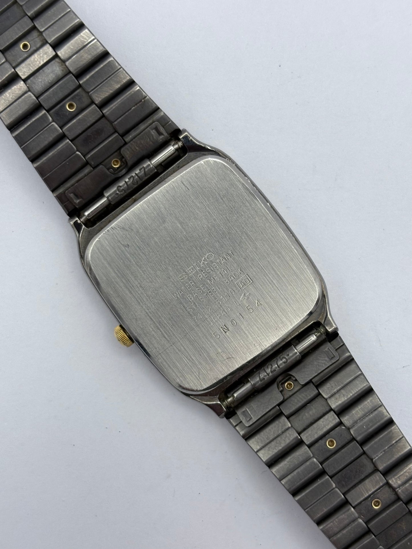 Seiko Tank 2-tone men’s watch: 1980s