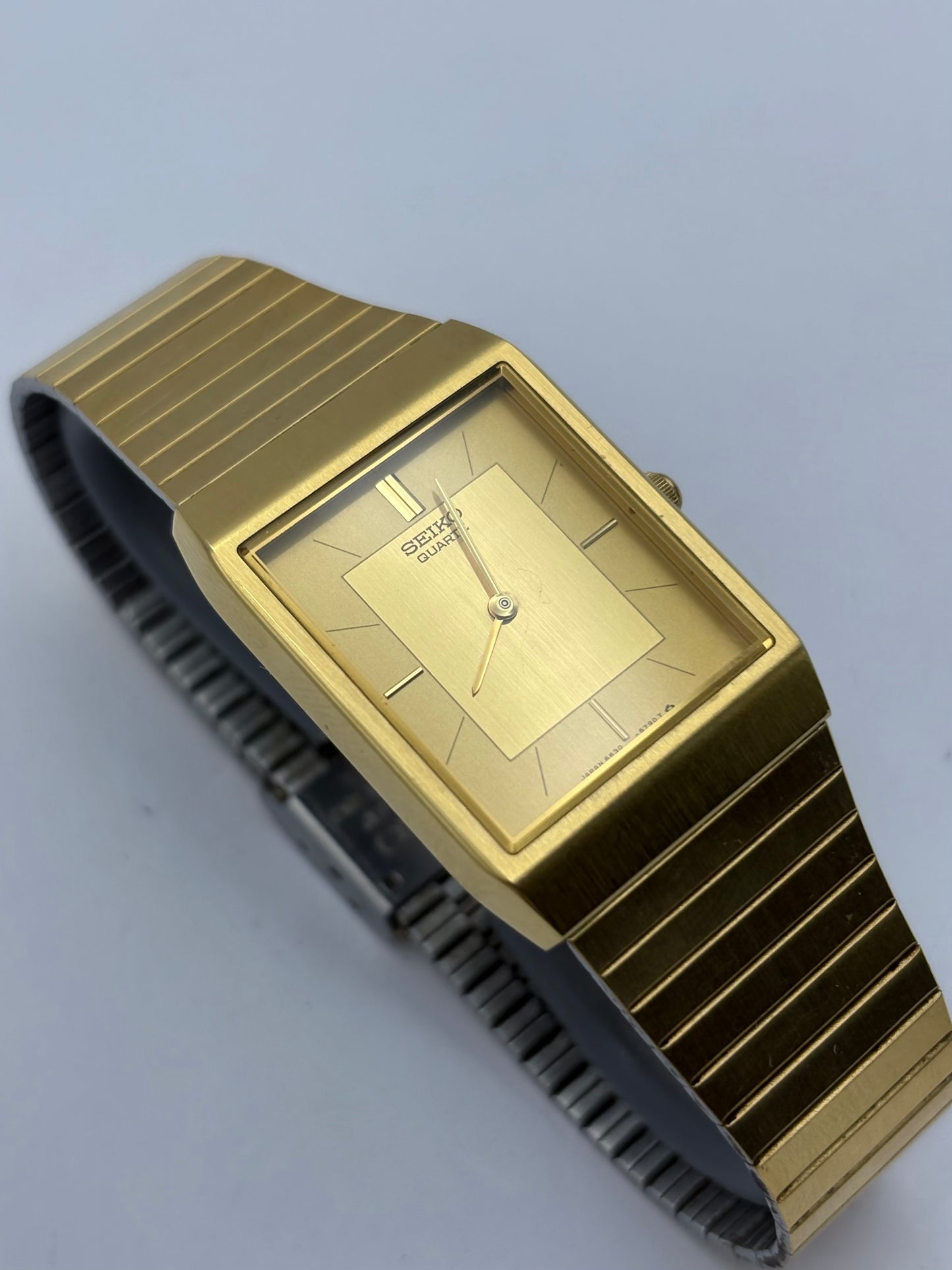 Seiko Tank vintage men’s quartz watch: 1986 full set