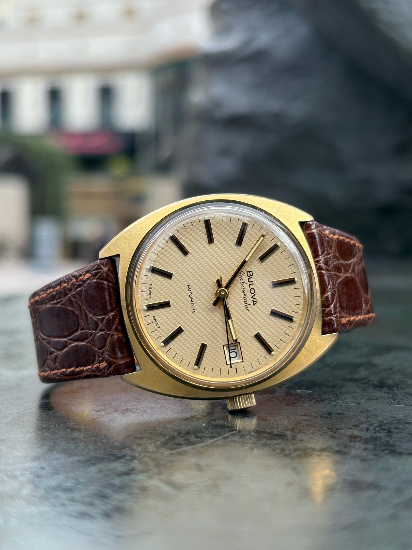 Bulova Ambassador 1970s automatic men’s watch.