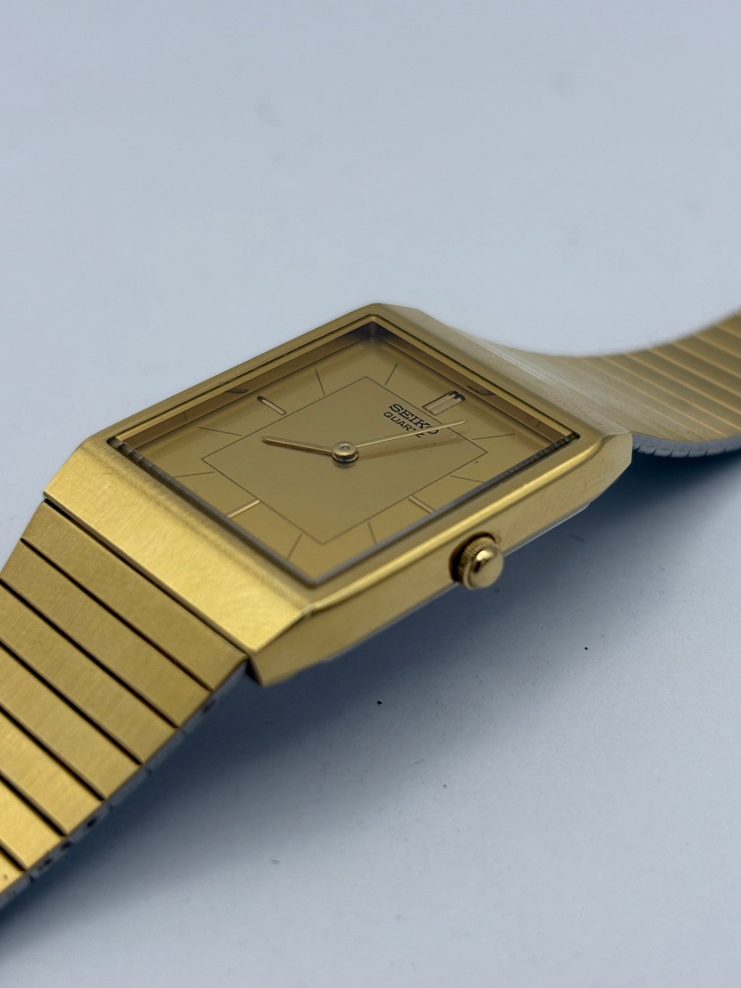 Seiko Tank vintage men’s quartz watch: 1986 full set