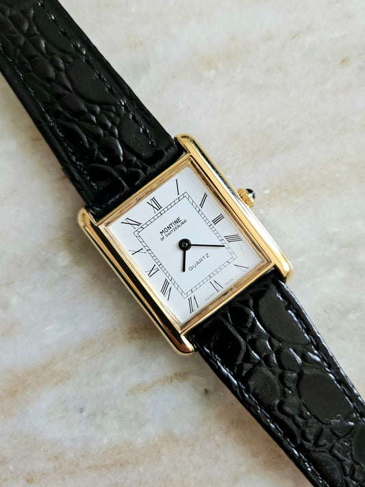 Montine Of Switzerland Tank, Vintage Quartz Watch