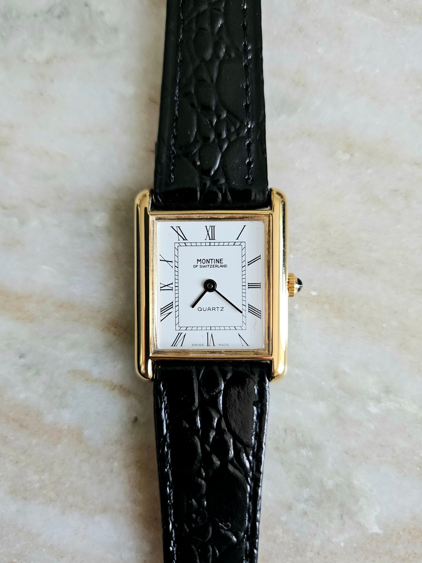 Montine Of Switzerland Tank, Vintage Quartz Watch