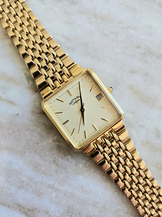 Vintage Rotary Tank Style Men's Watch.