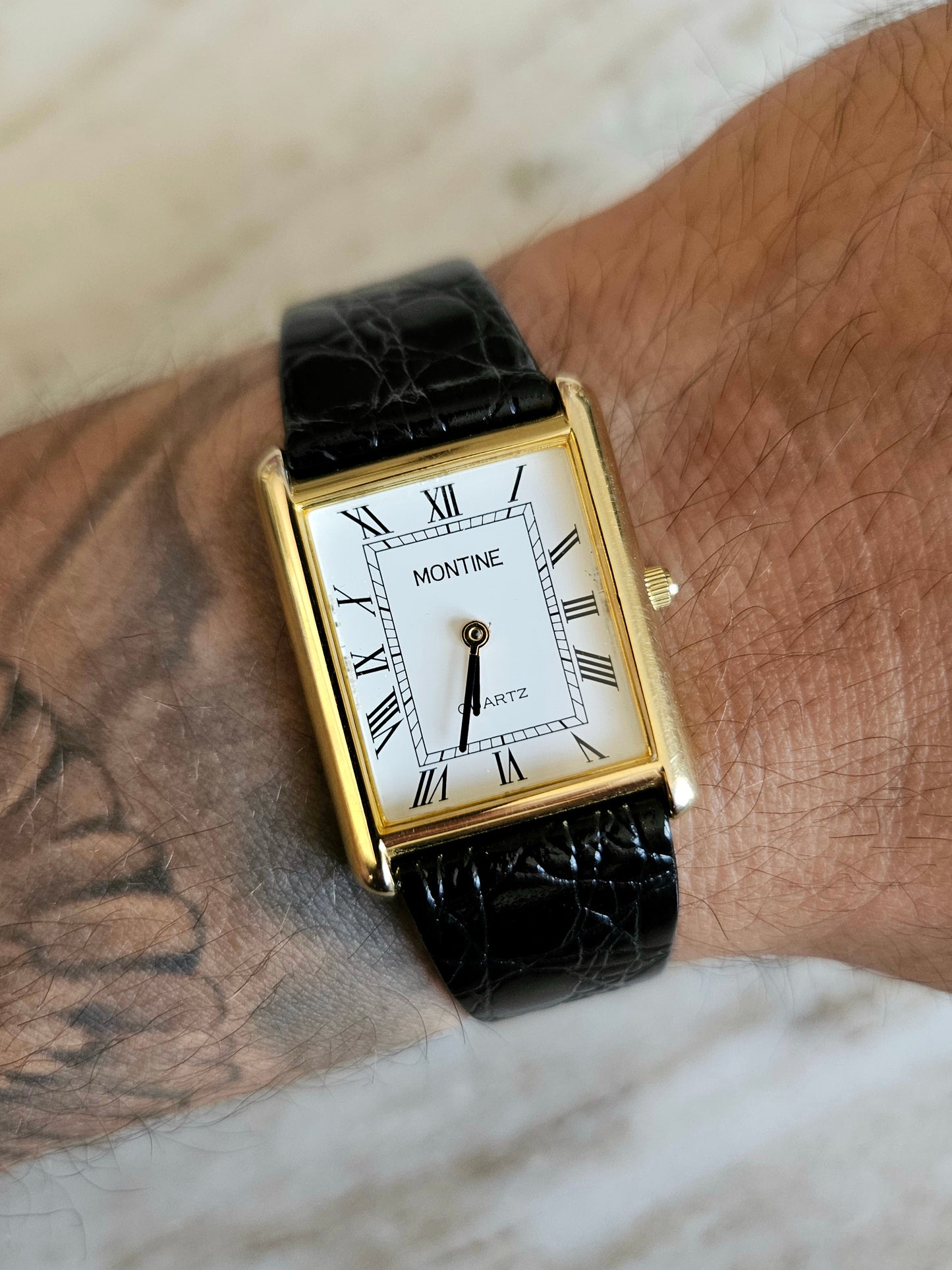 Montine Tank Vintage Men's Quartz Watch