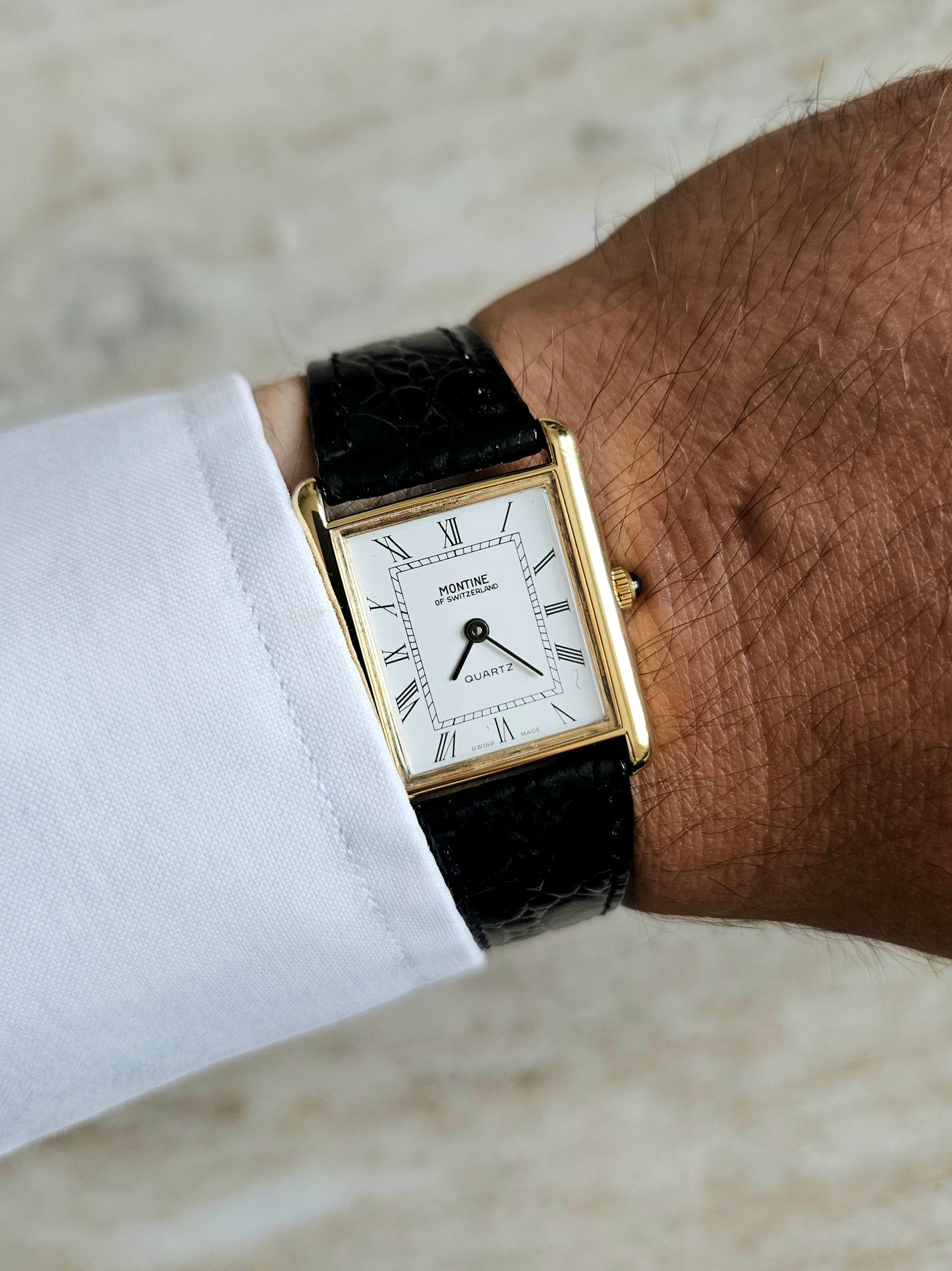 Montine Of Switzerland Tank, Vintage Quartz Watch