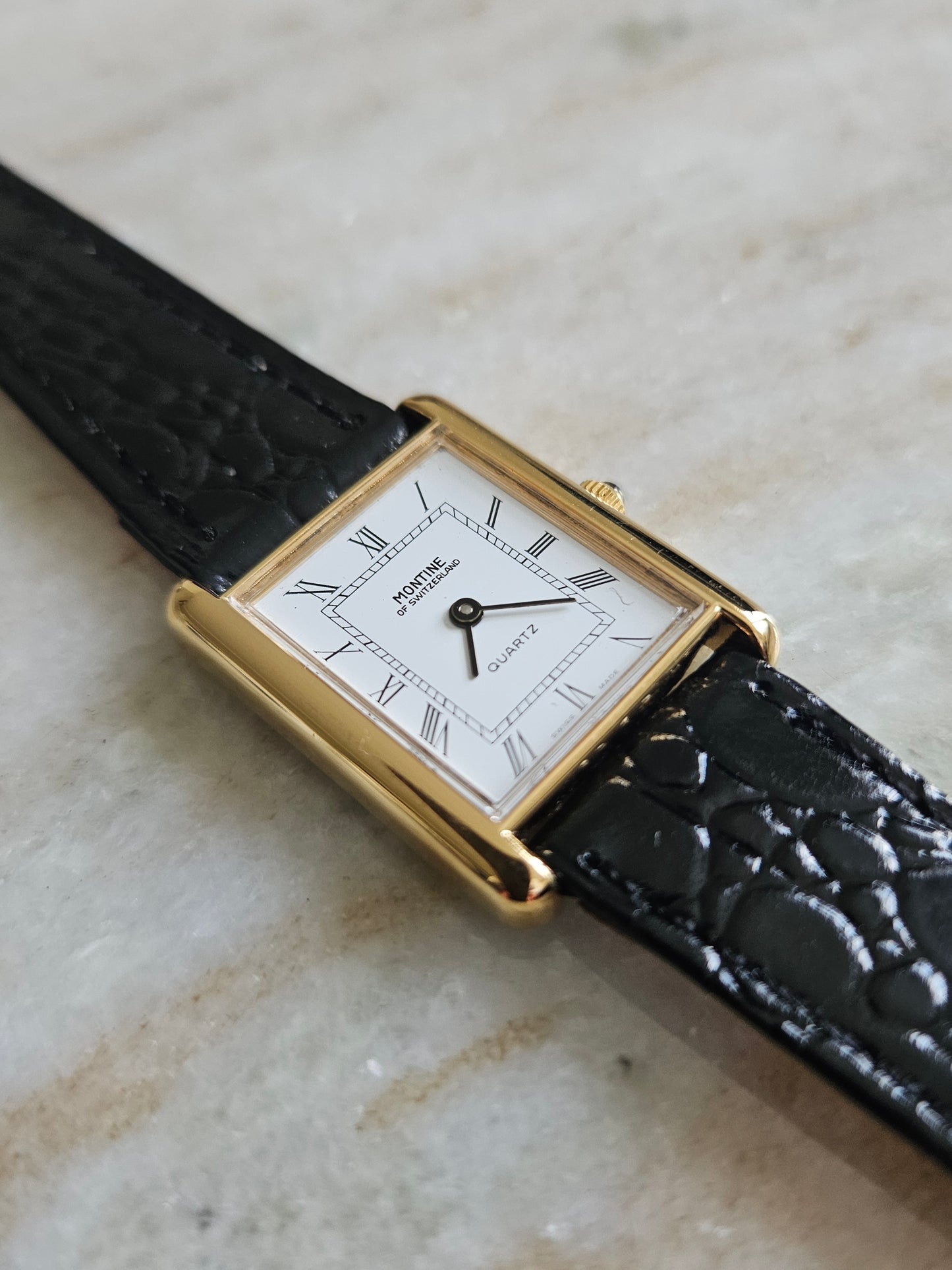 Montine Of Switzerland Tank, Vintage Quartz Watch